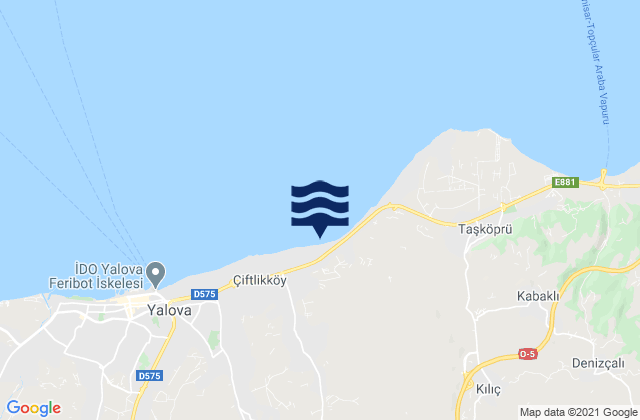 Mapa de mareas Çiftlikköy İlçesi, Turkey
