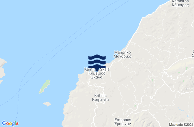 Mapa de mareas Émponas, Greece