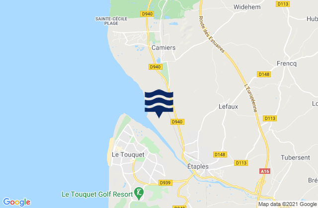 Mapa de mareas Étaples, France