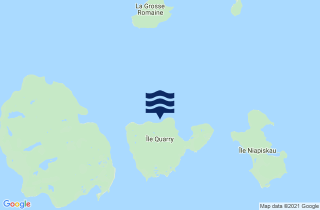 Mapa de mareas Île Quarry, Canada