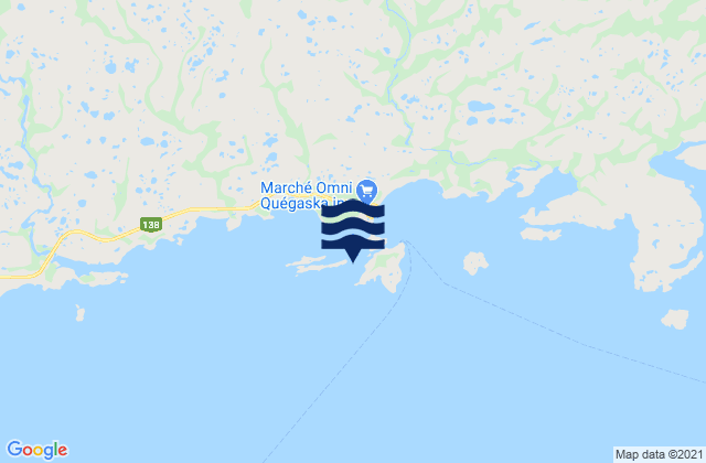 Mapa de mareas Île de Kegaska, Canada