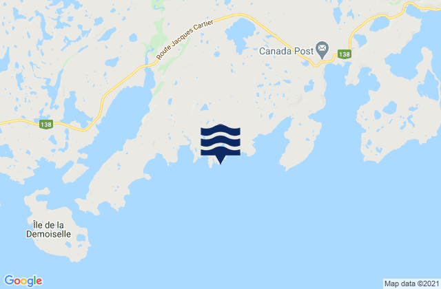 Mapa de mareas Île du Caplan, Canada
