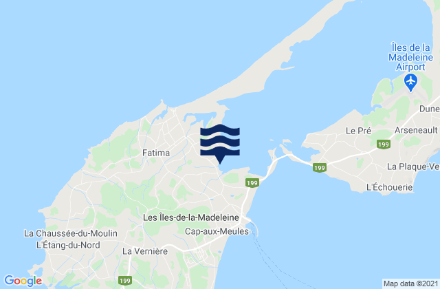 Mapa de mareas Îles de la Madeleine, Canada