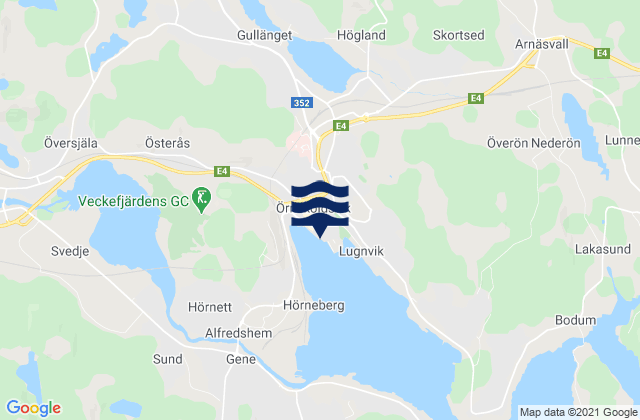 Mapa de mareas Örnsköldsvik, Sweden