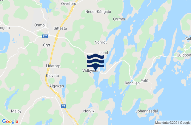 Mapa de mareas Ösmo, Sweden