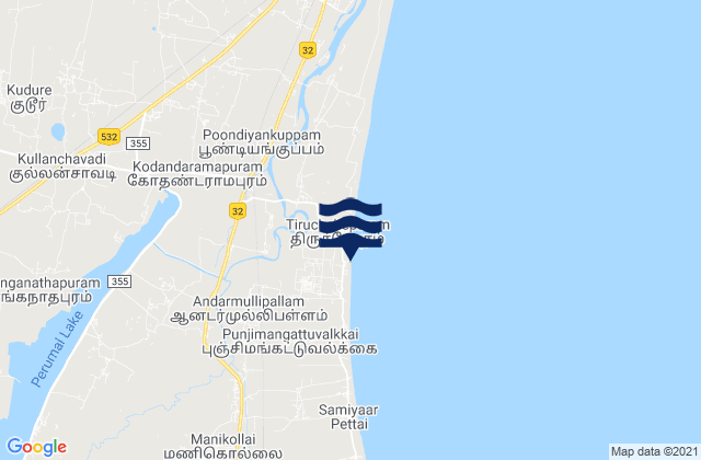 Mapa de mareas Ālappākkam, India
