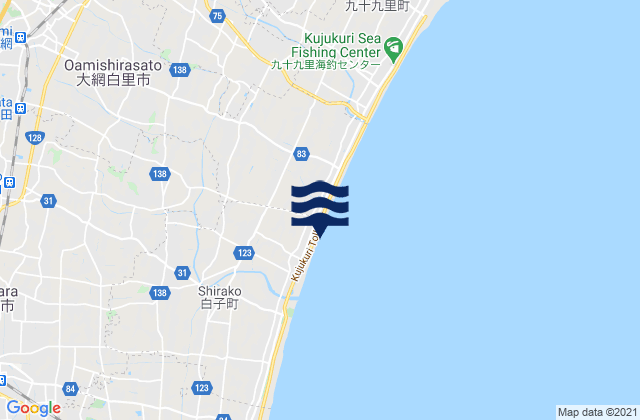 Mapa de mareas Ōami, Japan