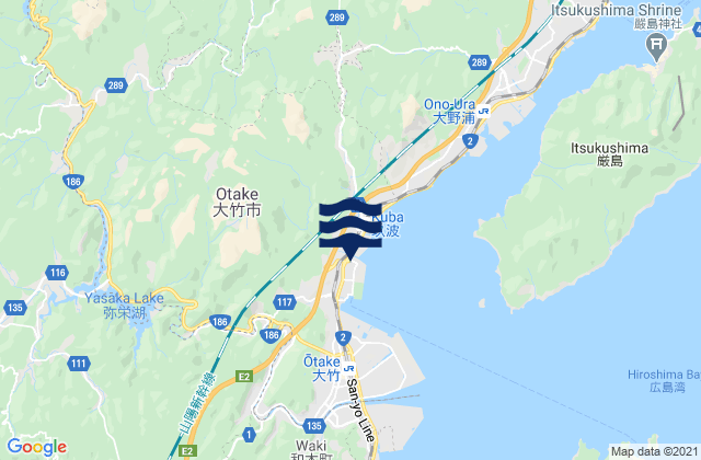 Mapa de mareas Ōtake-shi, Japan