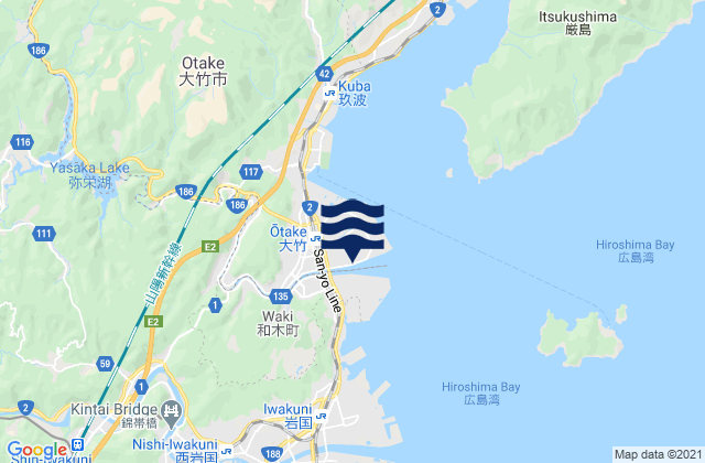 Mapa de mareas Ōtake, Japan
