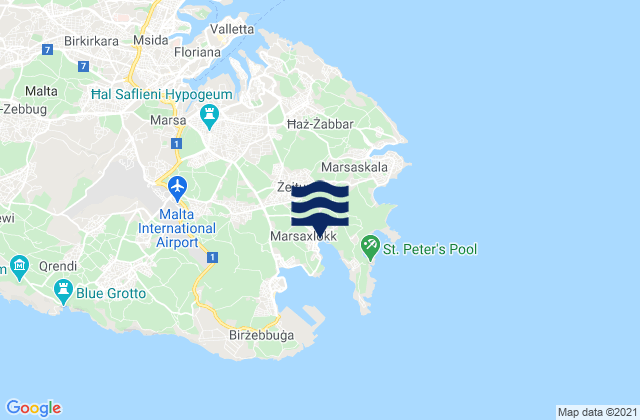 Mapa de mareas Żejtun, Malta