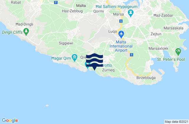 Mapa de mareas Żurrieq, Malta