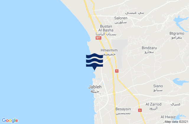 Mapa de mareas ‘Ayn Shiqāq, Syria