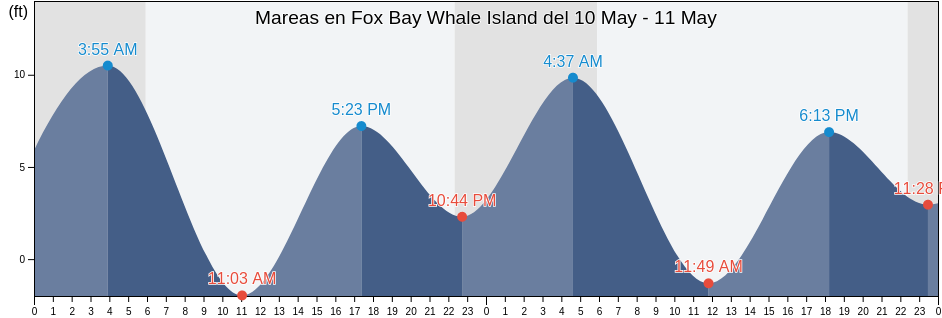 Mareas para hoy en Fox Bay Whale Island, Kodiak Island Borough, Alaska, United States